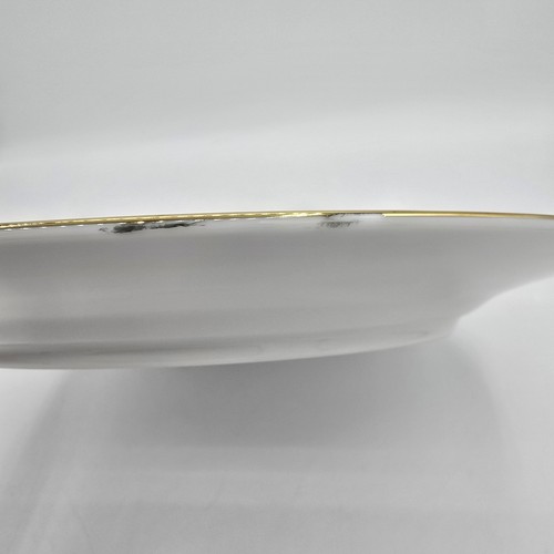 Set of 4 Fashion GRAND BUFFET Gold Red Band 11.5 Inch DINNER PLATES Charter Club - Picture 5 of 5