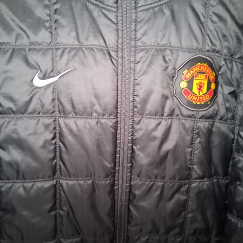 Nike Manchester United Coat Size XL Grey Red Reversible Quilted Full Zip VGC - Picture 3 of 17