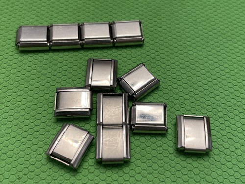 56 Pcs Italian Modular Charm Bracelet Links Lot Cat Dog Flag Sports Blank Etc - Picture 2 of 14