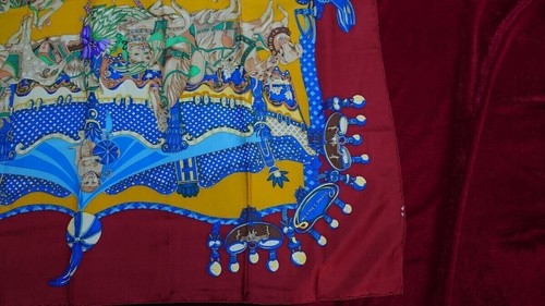 HERMES Carre 90 Multicolor TOURNEZ Seda 100% de JAPÓN + FP - Imagen 5 de 8