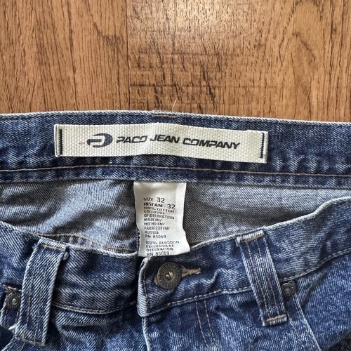 VTG Paco Jean Company Utility Fit Blue Wash Jeans Mens 32x32 Baggy Skater Y2K - Picture 2 of 5