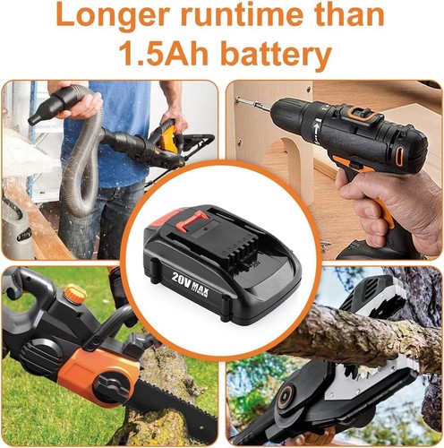 2X 20V Li-ion Battery For Worx 8.0AH WA3551 WA3553 WA3551.1 WX386 WX176 WA3553.2 - Picture 14 of 15