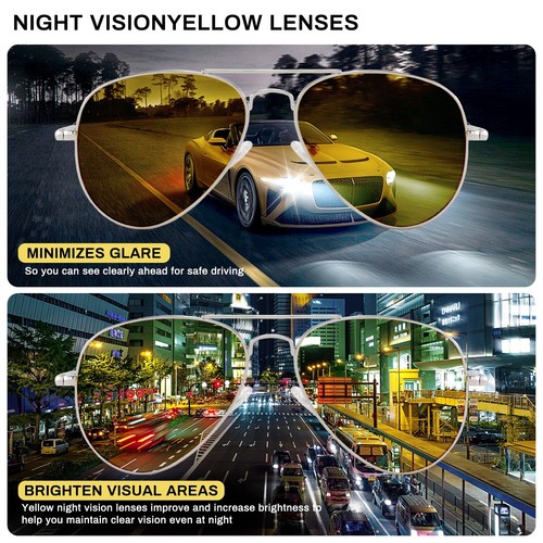 Gafas de visión nocturna para automovilistas hombres/mujeres, gafas de seguridad nocturna - Imagen 4 de 8