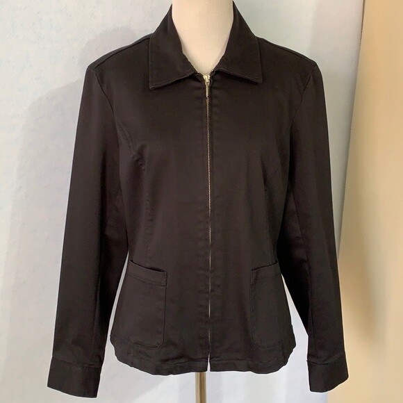 Solid Black Blazer Jacket - Chamonix - image 1