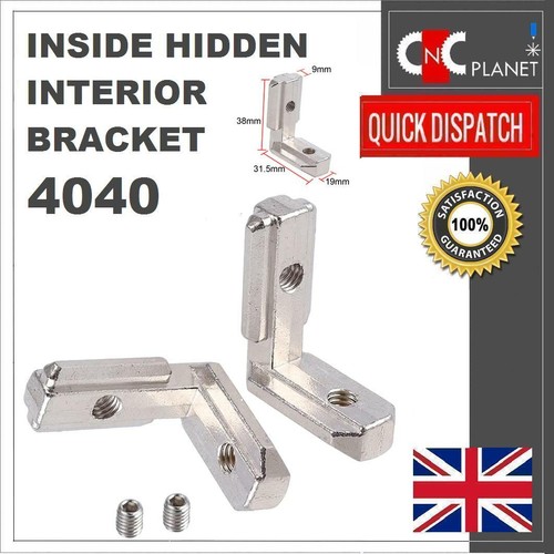 90 Grad innen versteckte Eckverbindung L Innenwinkel Aluminium Strangpressprofil 4040 - Bild 4 von 11