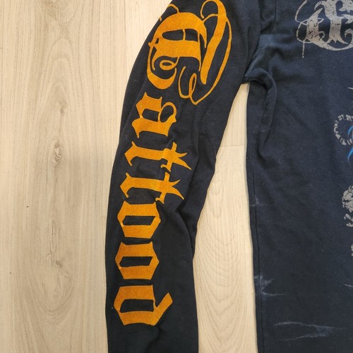 Ed Hardy Christian Audigier T-Shirt Herren Medium Schwarz Totenkopf Samt Tattood Don - Bild 4 von 14