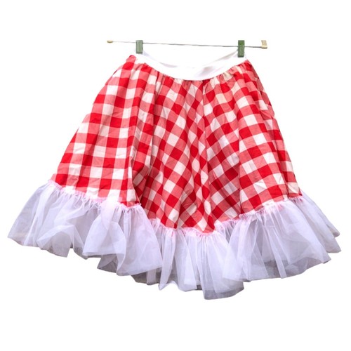 Disfraces Marvel EE. UU. Disfraz de Baile Tutú Rojo Blanco Lentejuelas a Cuadros 2 Piezas Adulto Pequeño - Imagen 5 de 6