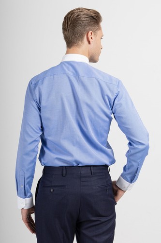 Jack Martin - Mens Oxford Button Up Long Sleeve Pin Collar Dress Shirts For Men - Picture 19 of 21