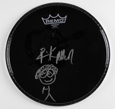 Rick Allen Autograph Signed Drum Head JSA COA 10" Def Leppard Sketch Rick Allen Autograph Signed Drum Head JSA COA 10" Def Leppard Sketch