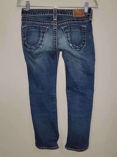 True Religion Cropped Blue Jeans SZ 25 - Picture 2 of 9