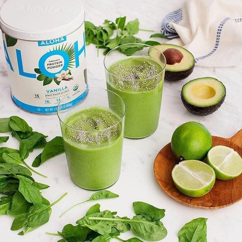ALOHA Organic Plant Based Protein Powder, Stevia Free, Vanilla, 19.6 oz, 15 Serv - Picture 3 of 9