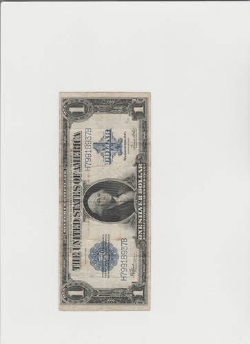 1923 $1 One Dollar Silver Certificate Note Horse Blanket Large Size Banknote. - Picture 3 of 5