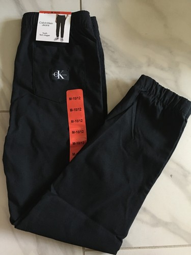 Calvin Klein Youth Tech Jogger ,Size (M 10/12), Black, New - Picture 1 of 11