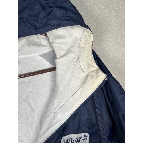 Vintage Walt Disney World 1/4 Zip Lined Windbreaker Blue / White Size Blue LARGE - Picture 7 of 10