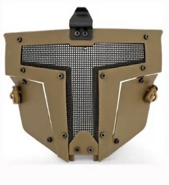 Tactical Paintball Airsoft Mandalorian Half Face Mask Use with Fast Helmet Mask - Picture 8 of 9