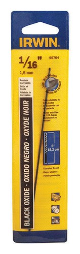 Irwin 1/16 in. X 6 in. L High Speed Steel Split Point Drill Bit Straight Shank - Picture 1 of 2