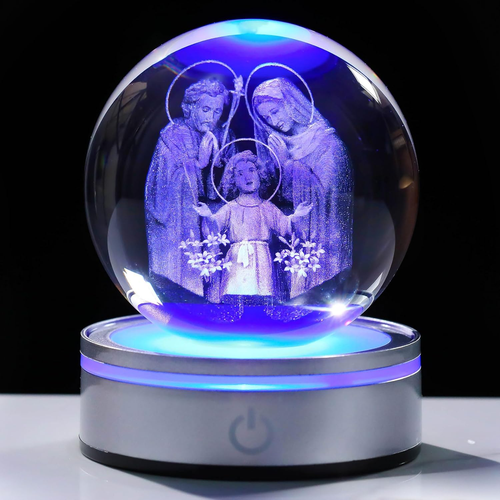 Movdyka 3D Kristallkugel Jesus Statue Figur religiöse Geschenke für Frauen Männer Chri - Bild 12 von 12