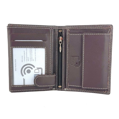 Geldbörse RFID Rindsleder Wallet Echt Leder Portemonnaie Portmonee Geldbeutel - Bild 21 von 23