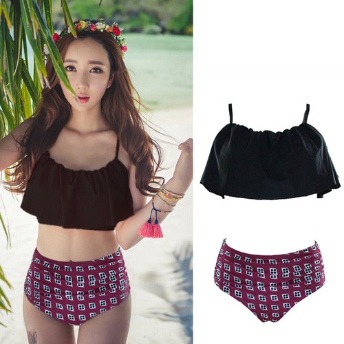 New Women Tankini Swimdress Swimsuit Beachwear Push Up Swimwear Plus Size Bikini - Picture 21 of 21