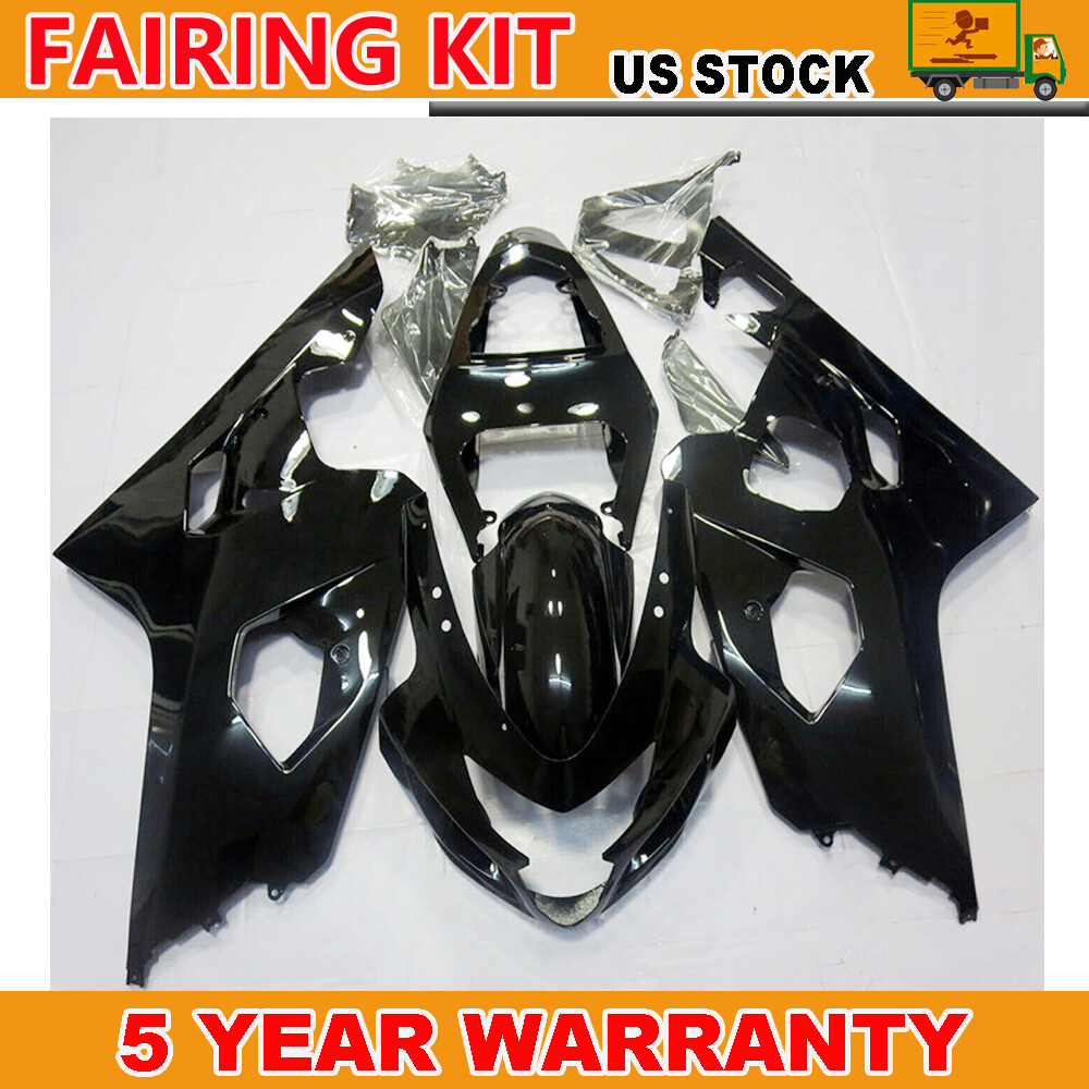 Injection Kit Glossy Black Fairing Fit for Suzuki 2004-2005 GSXR 600 750 image