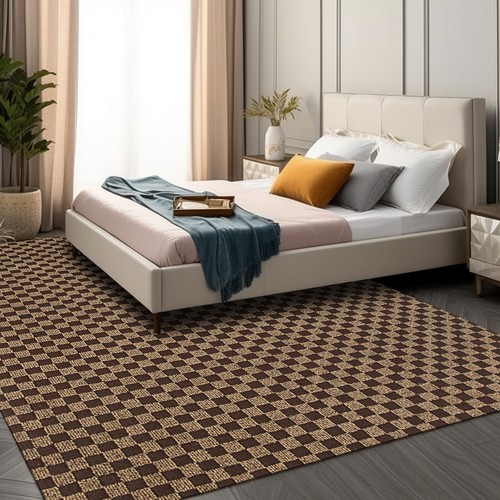 Area Rugs for Living Room or Bedroom, Checkered Carpet Runner Rug Indoor Mat - Picture 8 of 10