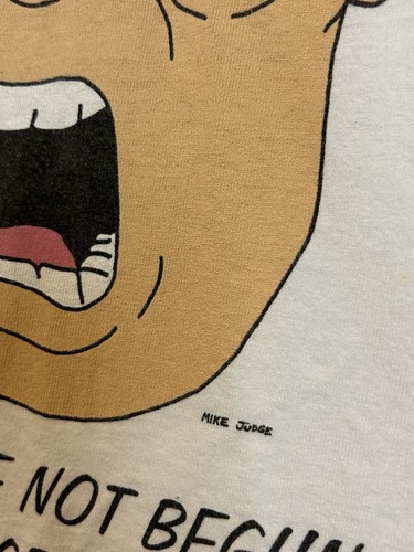 King Of The Hill T Shirt Stanley Desantes Screaming Hank Hill 1997 Mens XL White - Picture 6 of 18