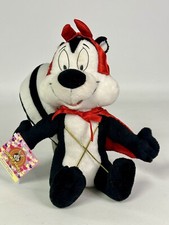 Looney Tunes Pepe Le Pew Vintage 9" Skunk Plush Red Devil Cape Russel Stover New