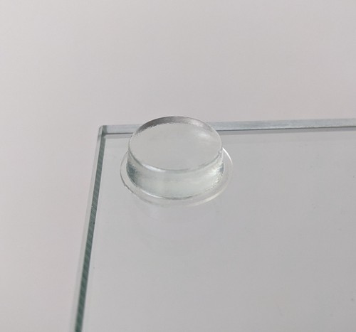 12 Piedi piatti in gomma autoadesivi trasparenti - 20 mm x 6,2 mm - Foto 6 di 7