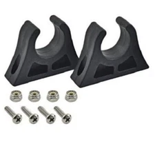 Canoe Kayak Paddle Holder Clips -Attwood 2462 Black Hardware Included
