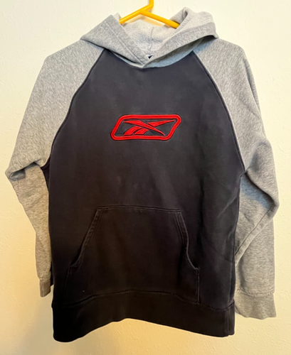 Reebok Youth Hoodie Pullover Blue / Gray Size Medium - Picture 1 of 5