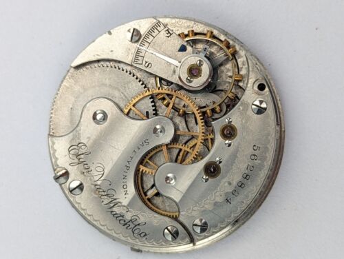 Elgin Grade 101 6S 11 Jewels Hunter Case Pocket Watch Movement - Picture 3 of 6