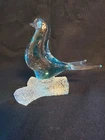 Vintage Italian Murano Dove Bird On Branch Art Glass Figurine Sculpture