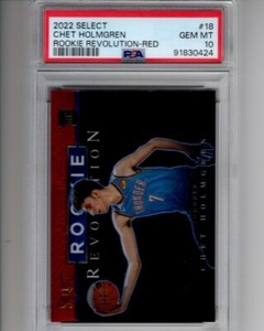 Chet Holmgren RC PSA 10 Gem Mint RED Prizm 2022 Select Rookie Revolution #18