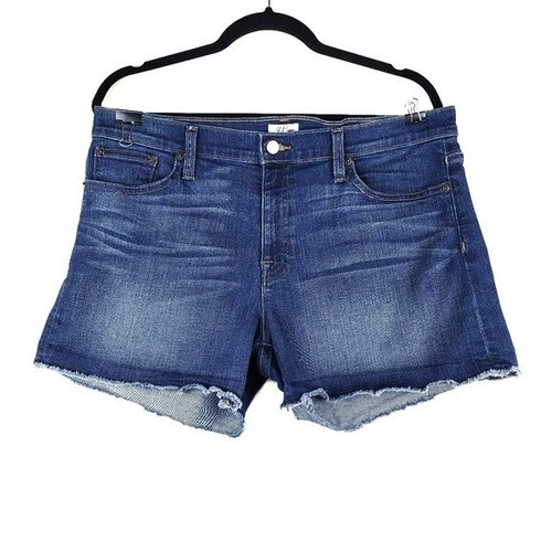 J.Crew Womens Blue Raw Hem Denim Jean Shorts Size 32 - Picture 2 of 6