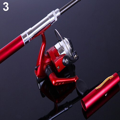 Telescopic Mini Pen Shape Portable Pocket Fish Spinning Rod Pole with Fishing 88