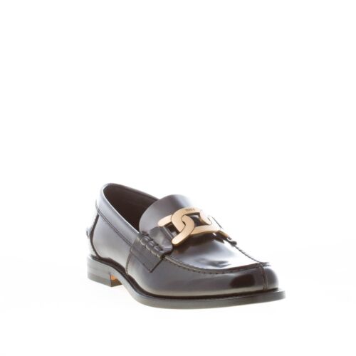 TOD'S scarpe uomo Mocassino pelle semilucida nera catena oro XXM26C0EO41AKTB999 - Foto 2 di 7