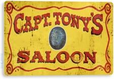 Tin Metal Sign Capt Tonys Saloon Key West Mil...
