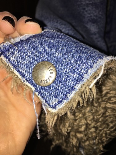 cappuccio Baker Lined Denim teddy Giacca con Ted tqwvHxv5a