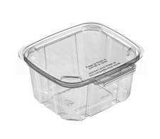 WNA 5HG016TVF BreakAway Clear 16 oz. Tamper Resistant Rectangular PET Container