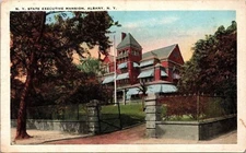 New York State Executive Mansion Albany NY Front Gate View Postcard Unused UNP