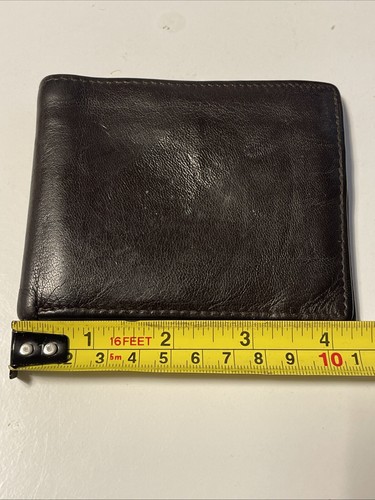 Cartera portatarjetas plegable de cuero marrón oscuro M&S Marks and Spencers - Imagen 6 de 16