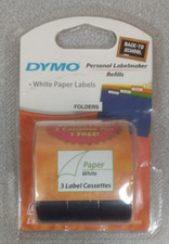 Dymo Personal Labelmaker Refills 1/2''W x 13'L 3 cassettes Refill white Free s/h