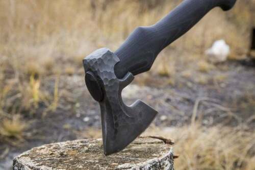 CUSTOM HANDMADE CARBONSTEEL VIKING HATCHET TOMAHAWK HUNTING TACTICAL SURVIVL AXE - Imagen 3 de 5