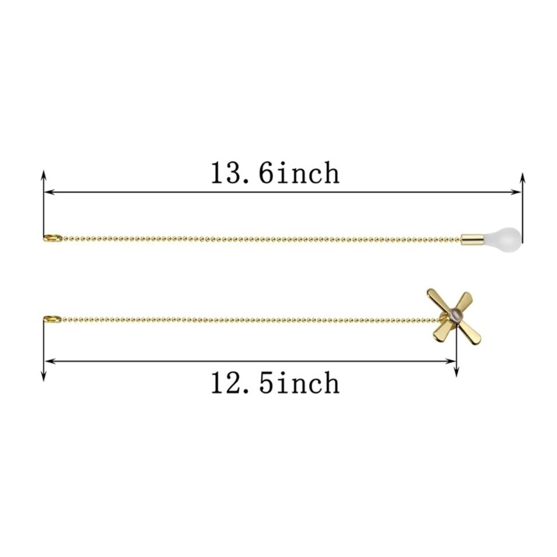 Rust Bulb Fan Pull Chain Decorative Pull Chain for Ceiling Fan & Light