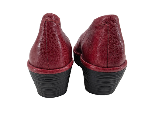 Zapatos sin cordones FLY London para mujer YAZ de cuña de cuero talla 39 / EE. UU. 8,5 rojos - Imagen 3 de 11