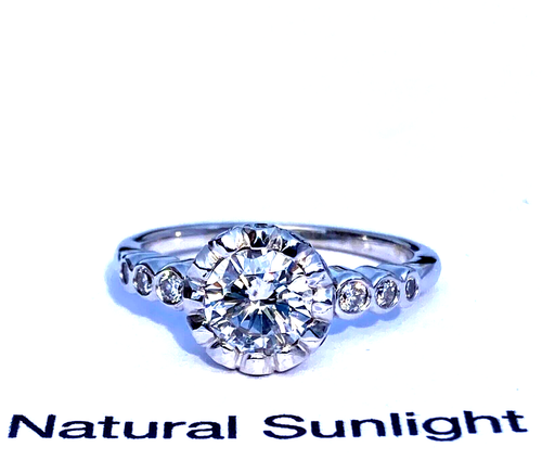 Certified Natural .80 ct Round Brilliant Diamond Solid 14k Gold Ring EGL USA - Picture 4 of 22