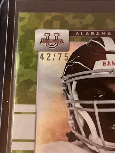 2023 Bowman U Alabama - Yhonzae Pierre 54 Camo Foli 42/75 Jersey Number Match - Picture 2 of 3