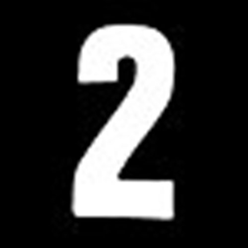 Single Self Adhesive Numbers (Numeral Peel-able) WHITE 150mm (6") Pack of 2 - Picture 4 of 11