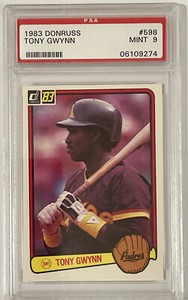 Tony Gwynn 1983 Donruss RC #598 - PSA 9 - San Diego Padres HOF