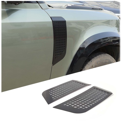 Black Side Fender Air Intake Net Trim For Land Rover Defender 90 110 2020-22 - Picture 4 of 16